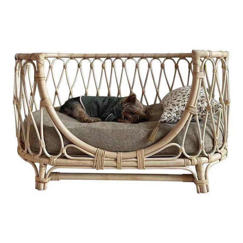 Handmade Rattan Woven Pet Bed Sofa For Dogs