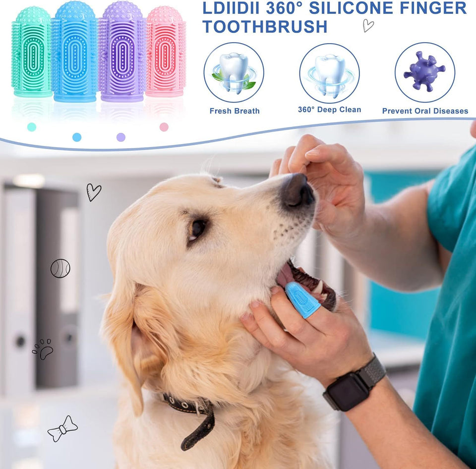 Pet toothbrush and natural toothpaste combo  Pet dental kit with toothbrush and paste  Pet oral hygiene set with toothbrush  Toothbrush with enzymatic toothpaste for pets  Pet toothbrush and mint-flavored toothpaste