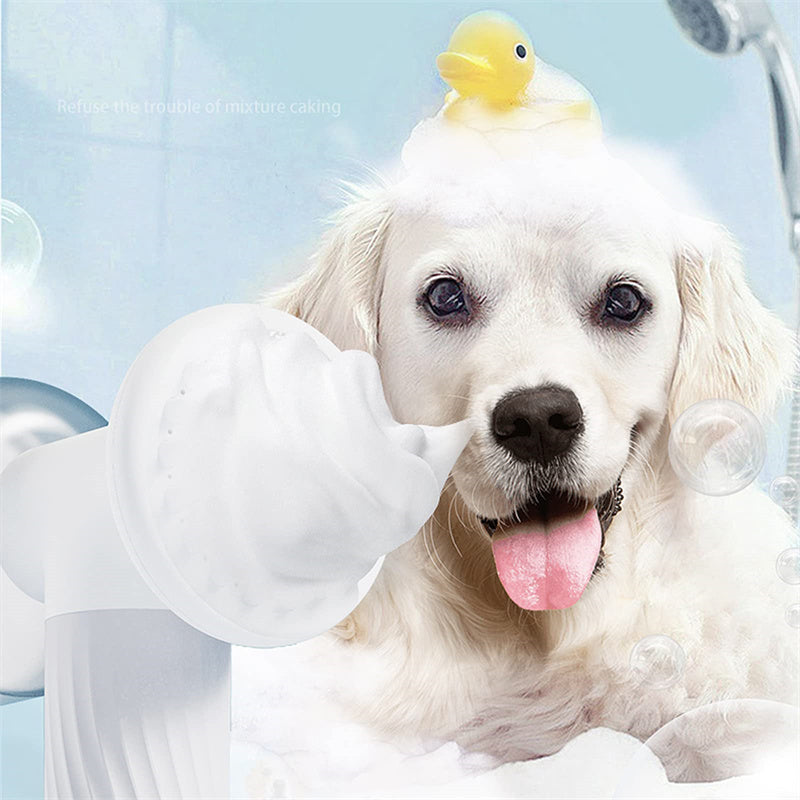 Pet Shampoo Brush With Soap Dispenser
