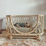 Handmade Rattan Woven Pet Bed Sofa For Dogs