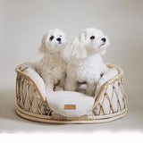 Handmade Rattan Woven Pet Bed Sofa For Dogs